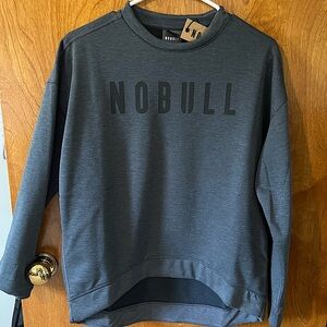 NWT Women’s NOBULL Crew Sweatshirt Small in Charcoal Relaxed Fit.